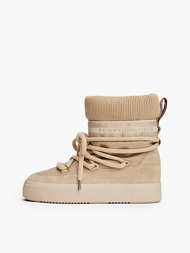 Kadın Tommytech Logotape Bot Bej  FW0FW08998ACC