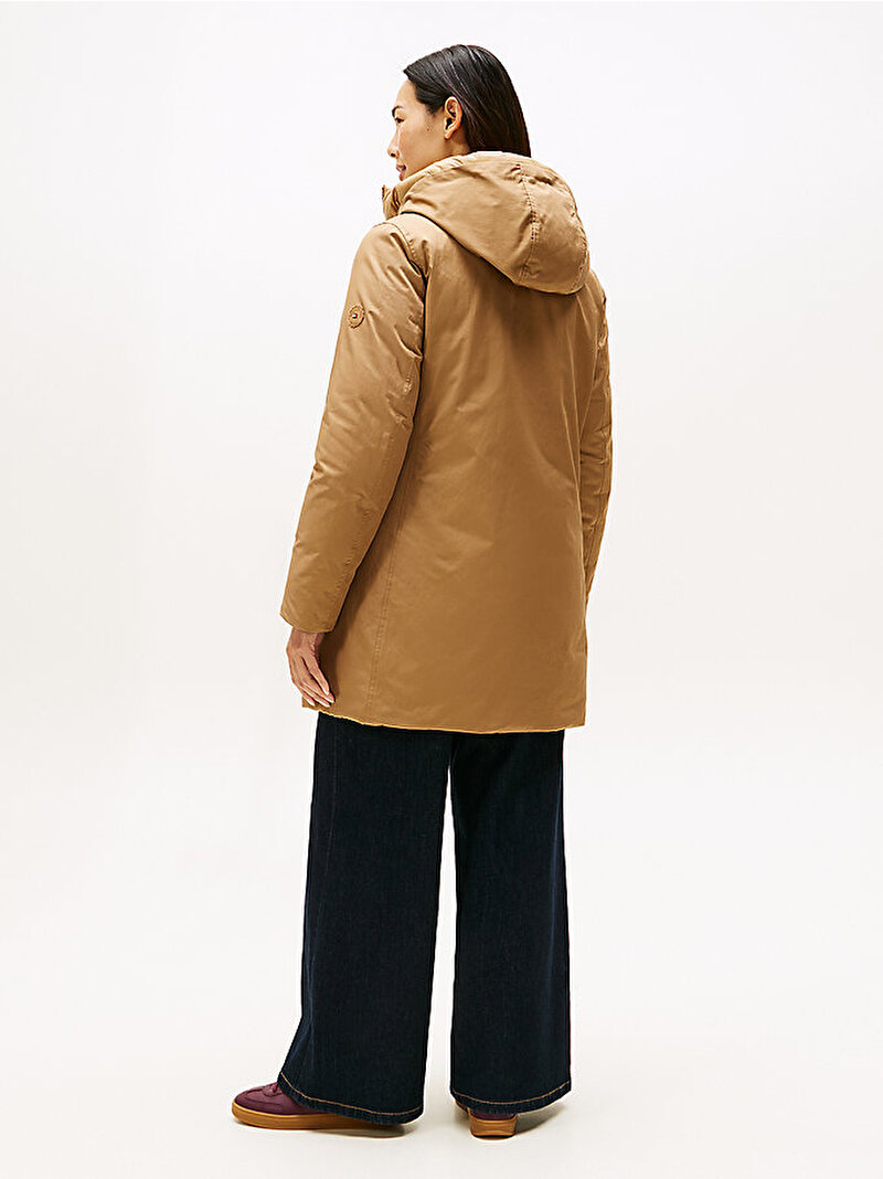 Kadın Padded Naylon Regular Parka Bej  WW0WW46533RBC