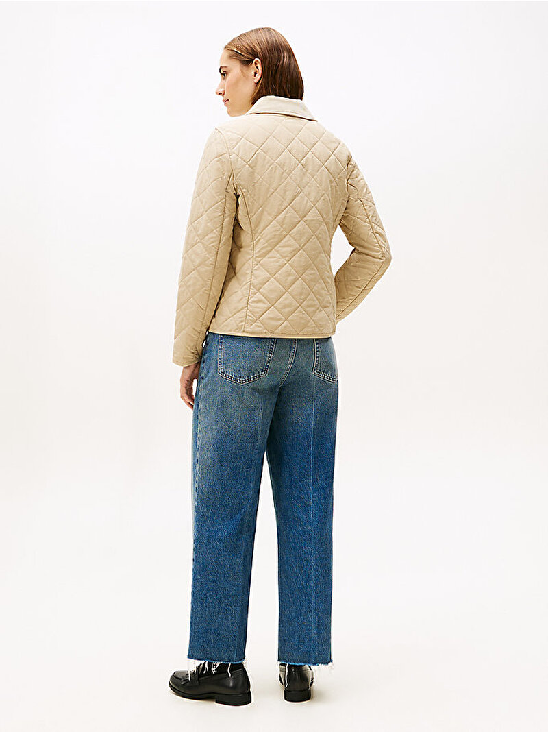 Kadın Padded Quilted Slim Ceket Bej  WW0WW47448RBV