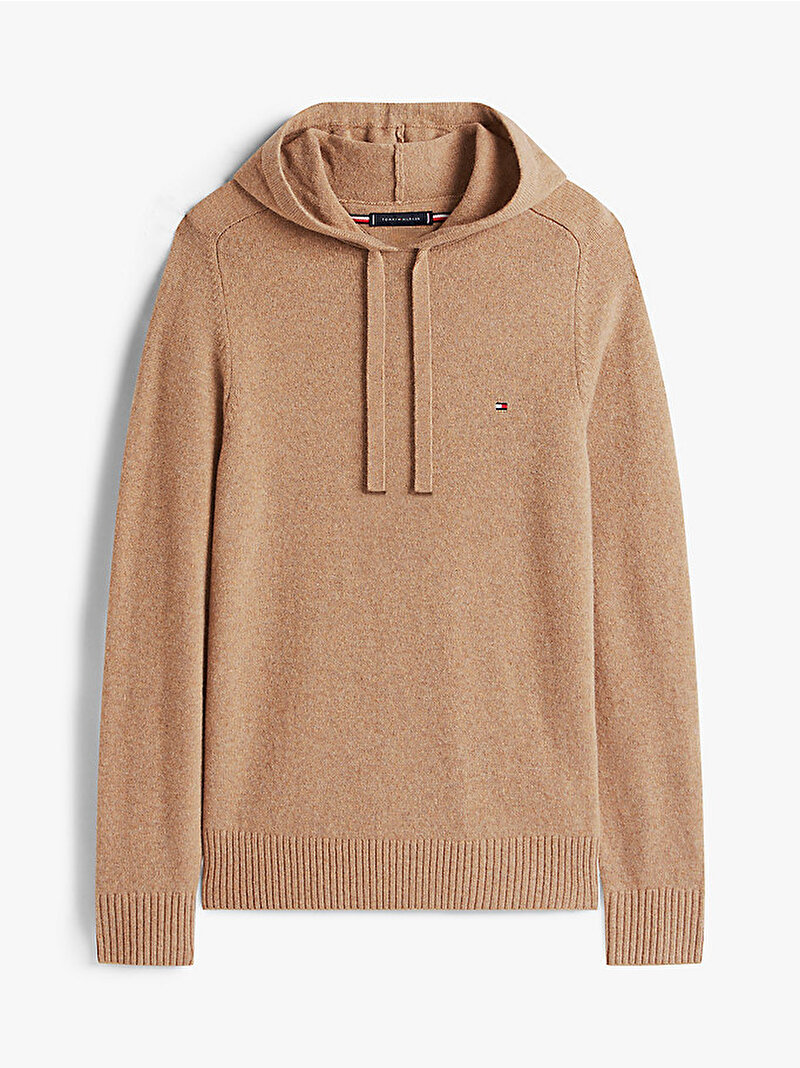 Erkek Lamswool Hoodie Kazak Bej  MW0MW40438RE5