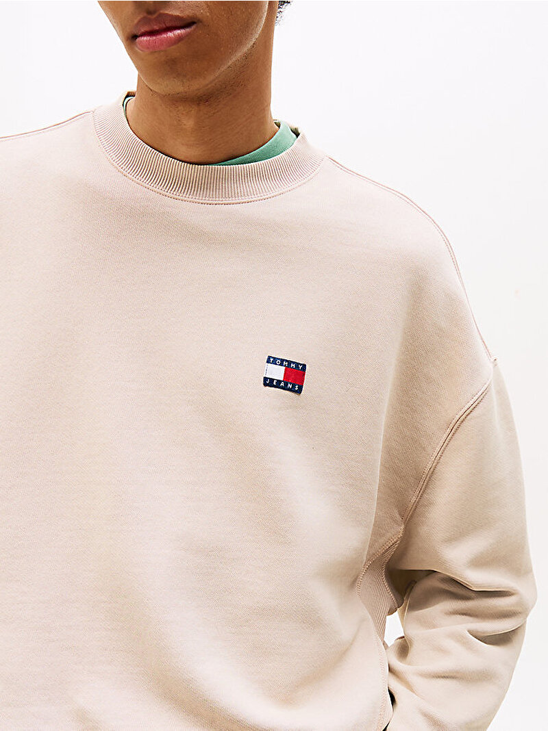 Erkek TJM 90s New Classics Sweatshirt Bej  DM0DM22079AFE