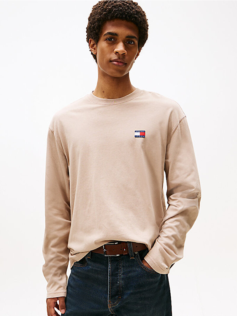 Erkek TJM Relax New Classics T-shirt Bej  DM0DM21976AFE