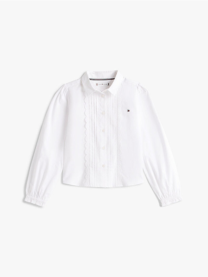 Kız Çocuk Broderie Anglaise Gömlek Beyaz  KG0KG08822YBR