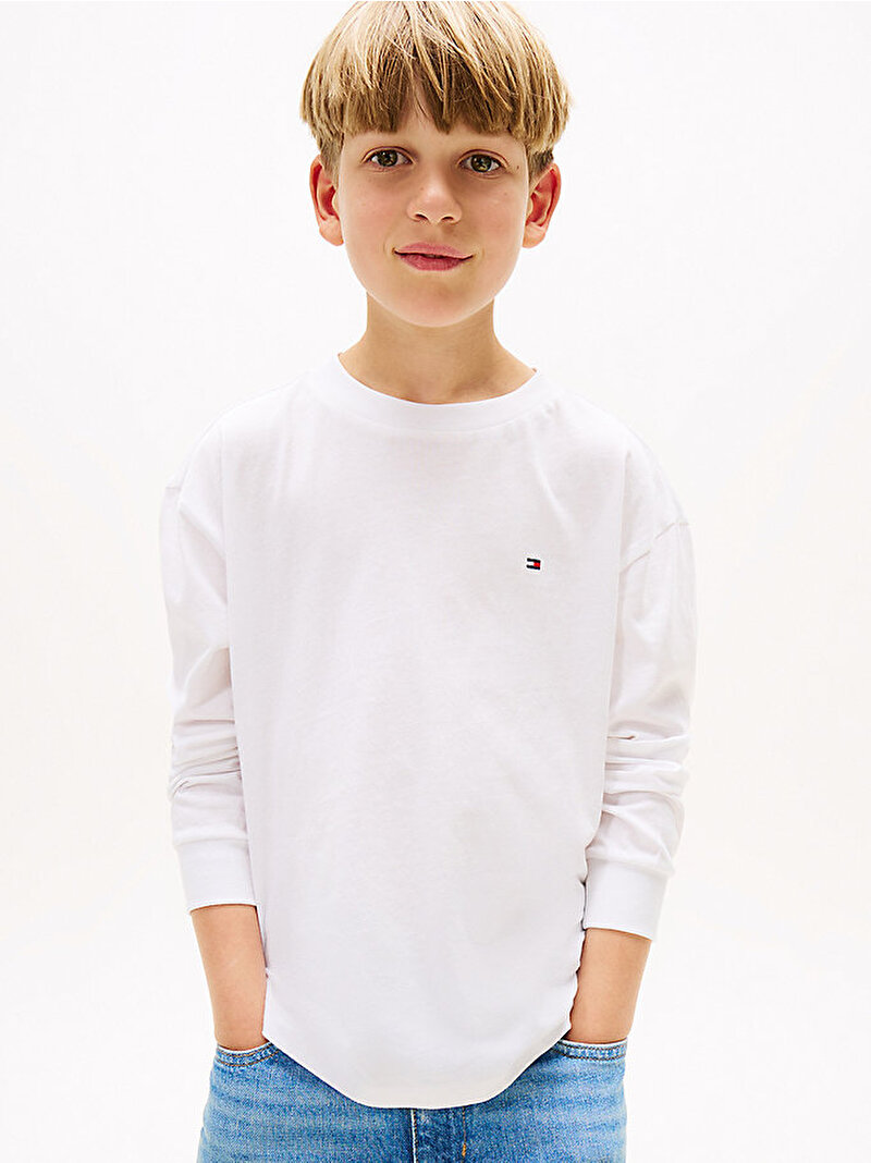 Erkek Çocuk Essential Sweatshirt Beyaz  KB0KB09846YBR