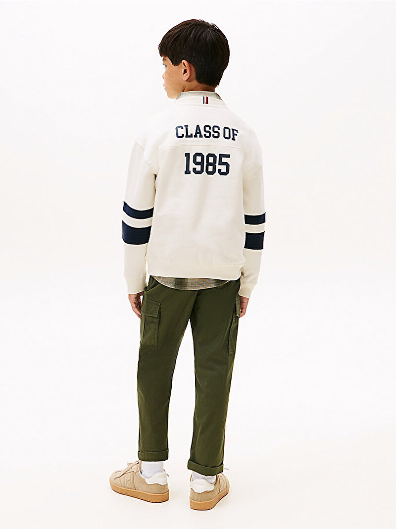 Erkek Çocuk Varsity Colourblock Sweatshirt Beyaz  KB0KB09985YA8
