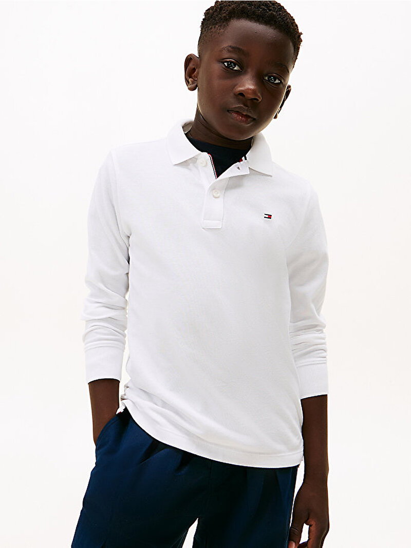 Erkek Çocuk Regular Polo T-shirt Beyaz  KB0KB09664YBR