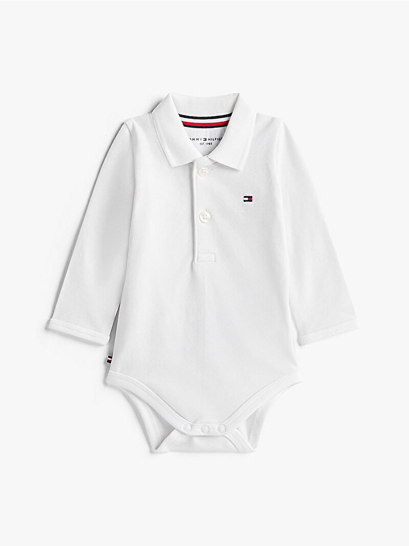 Bebek Polo Yaka Body Çanta Hediye Seti Beyaz  KN0KN02075YBR