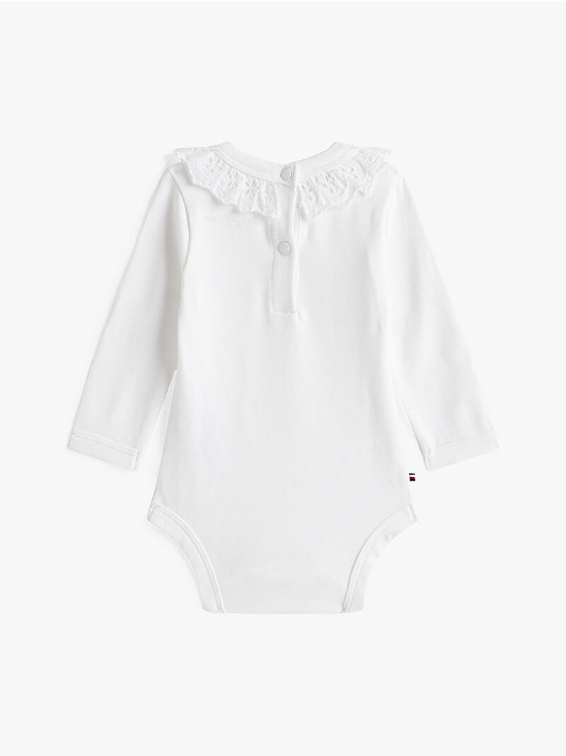 Bebek Broderie Collar Body Beyaz  KN0KN02096YBR