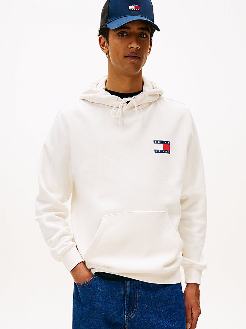 Erkek TJM Regular Essential Sweatshirt Beyaz  DM0DM20738YBH