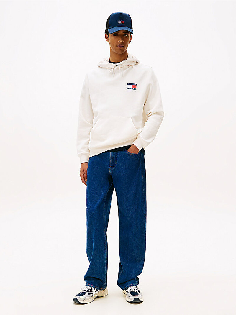Erkek TJM Regular Essential Sweatshirt Beyaz  DM0DM20738YBH