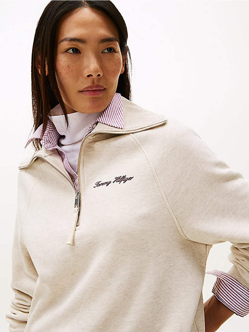 Kadın Classic Sweatshirt Beyaz  WW0WW46632ADK