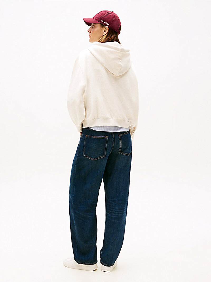 Kadın Classic Fleece Sweatshirt Beyaz  WW0WW47459ADK