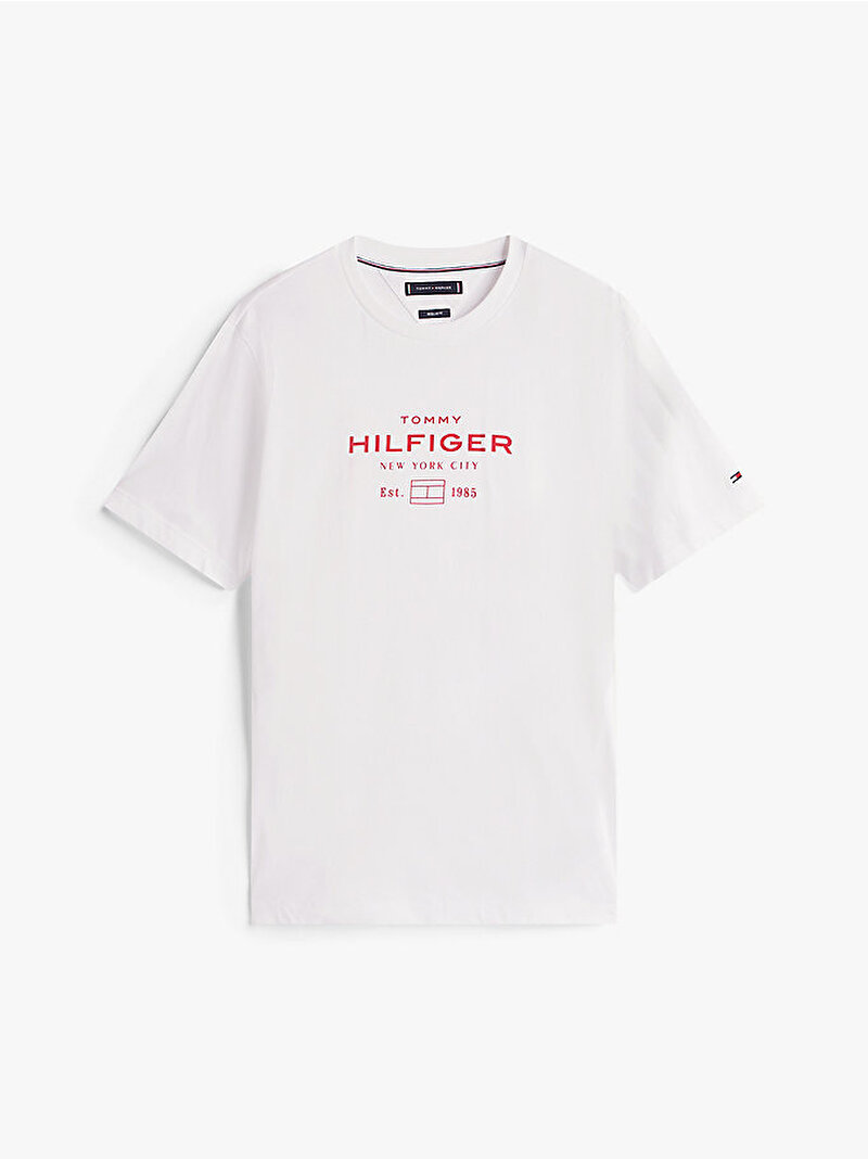 Erkek Essential Stack Graphic T-shirt Beyaz  MW0MW40002YBR