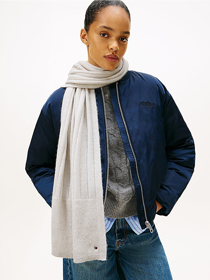 Kadın TH Flag Fluffy Atkı Beyaz  AW0AW17787PQU