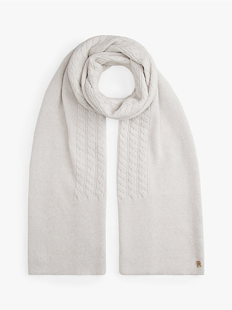 Kadın TH Elevated Chic Atkı Beyaz  AW0AW17788PQU