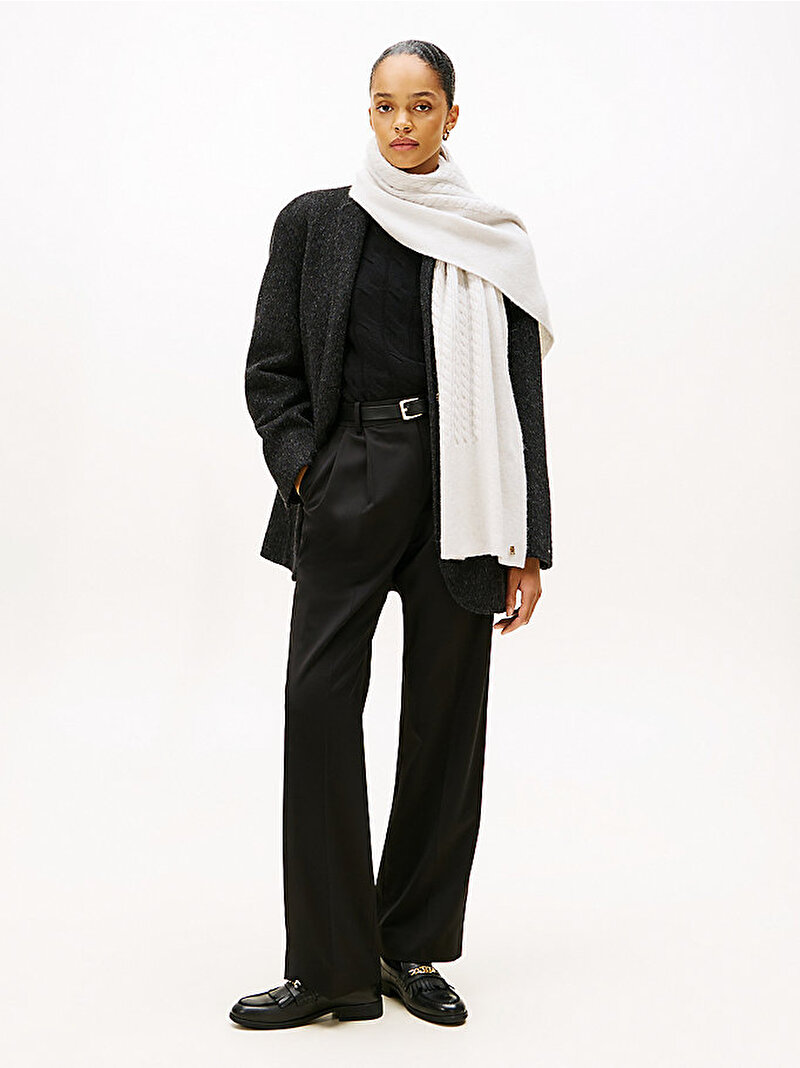 Kadın TH Elevated Chic Atkı Beyaz  AW0AW17788PQU