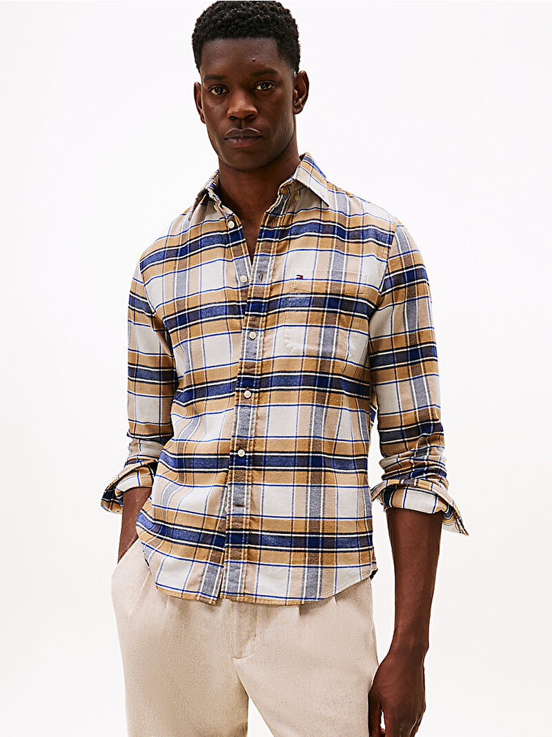 Erkek Hero Flannel Tartan Gömlek Çok renkli MW0MW404730L0