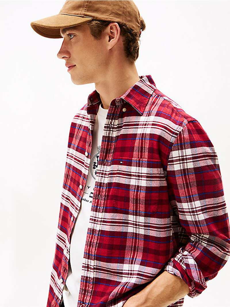 Erkek Hero Flannel Tartan Gömlek Çok renkli MW0MW413450QJ