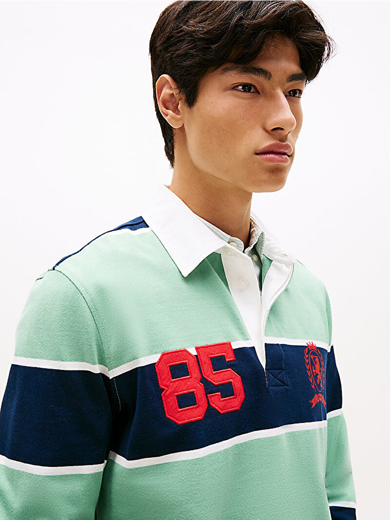 Erkek TJM Relax Stripe Rugby Polo T-shirt Çok renkli DM0DM22074MAS