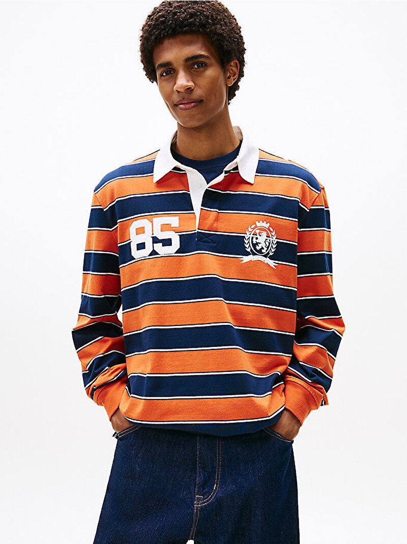 Erkek TJM Relax Stripe Rugby Polo T-shirt Çok renkli DM0DM22074SZZ