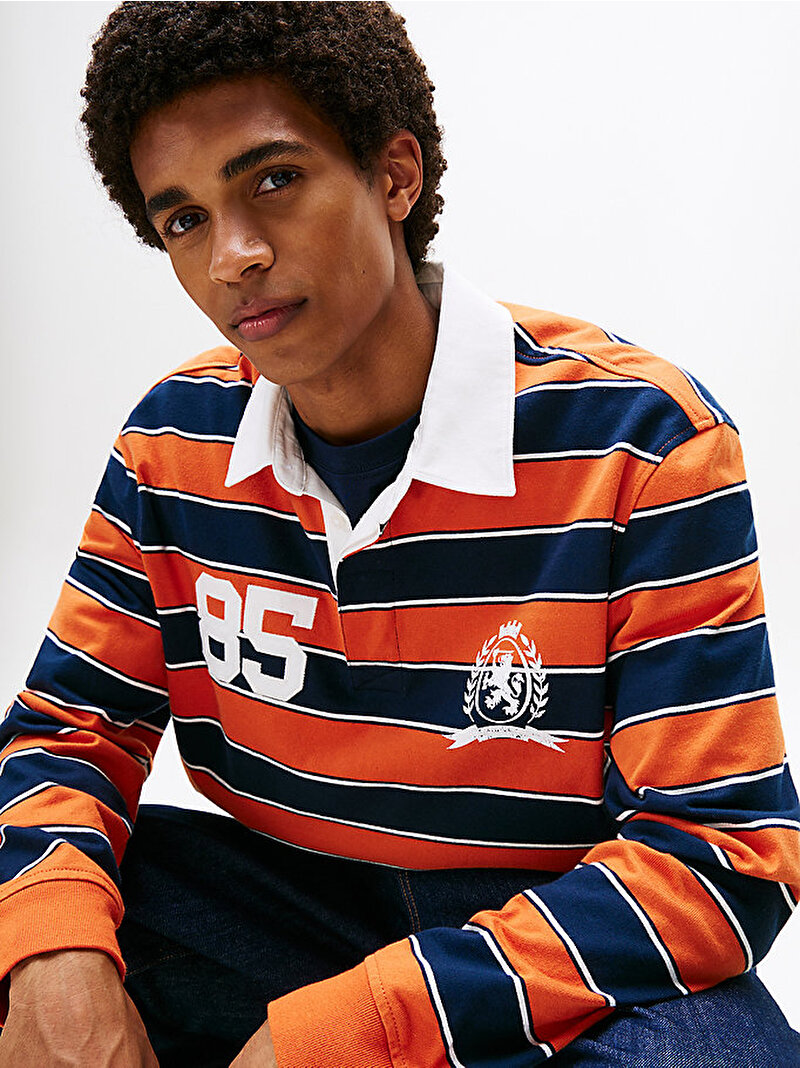 Erkek TJM Relax Stripe Rugby Polo T-shirt Çok renkli DM0DM22074SZZ