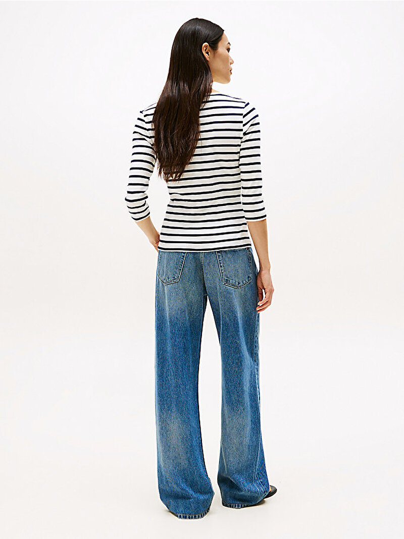 Kadın Slim Cody Boat Neck T-shirt Çok renkli WW0WW4058903L