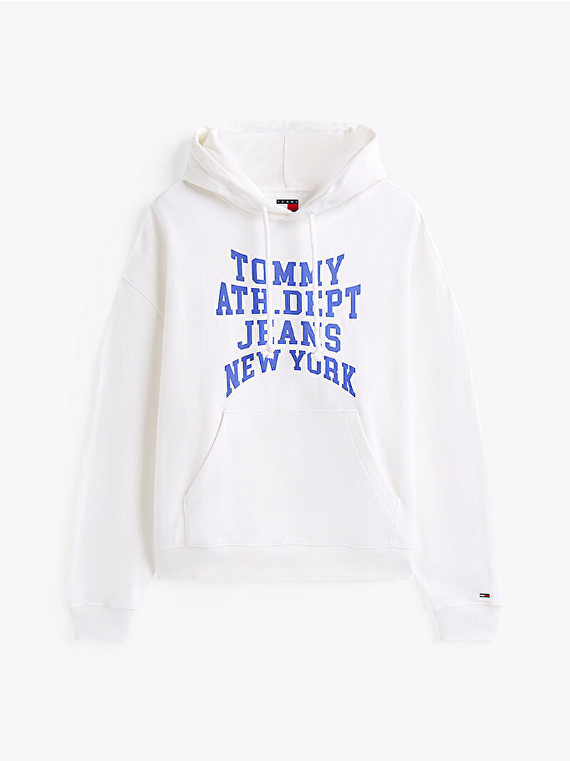 Erkek TJM 90s Varsity Hoodie Ekru DM0DM22082YBL