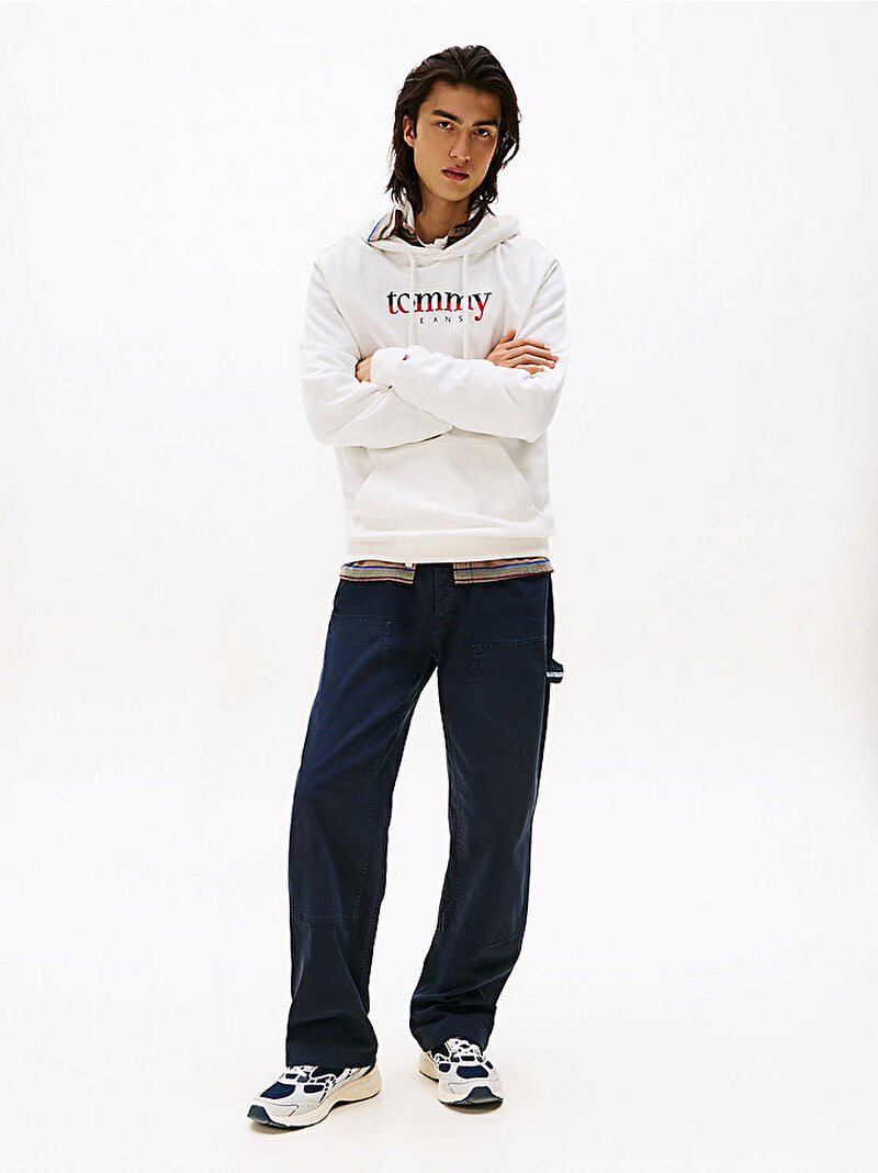 Erkek TJM Regular Dna Hoodie Ekru DM0DM22113YBL