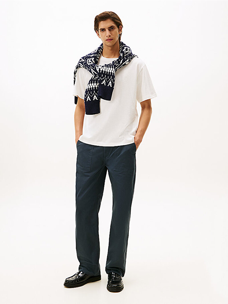 Erkek Small Crest Graphic T-shirt Ekru MW0MW40019YBL