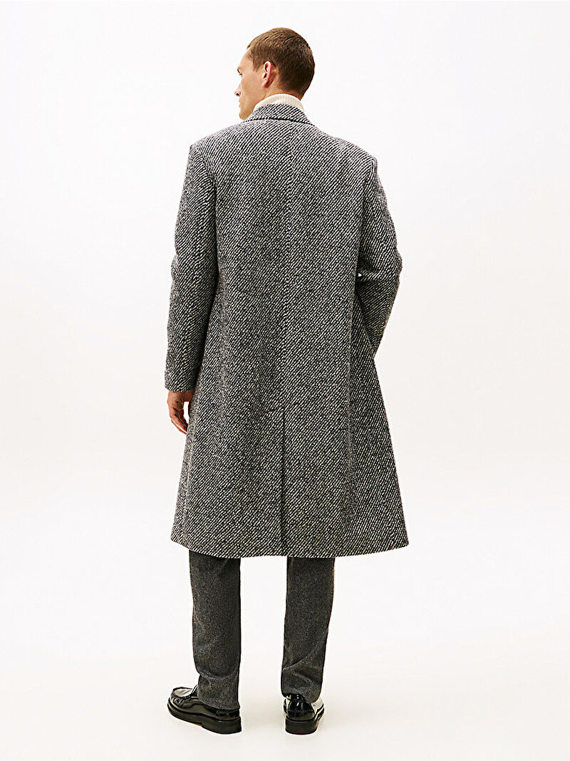 Erkek Dc Paattern Tweed Kaban Gri MW0MW40763BDS