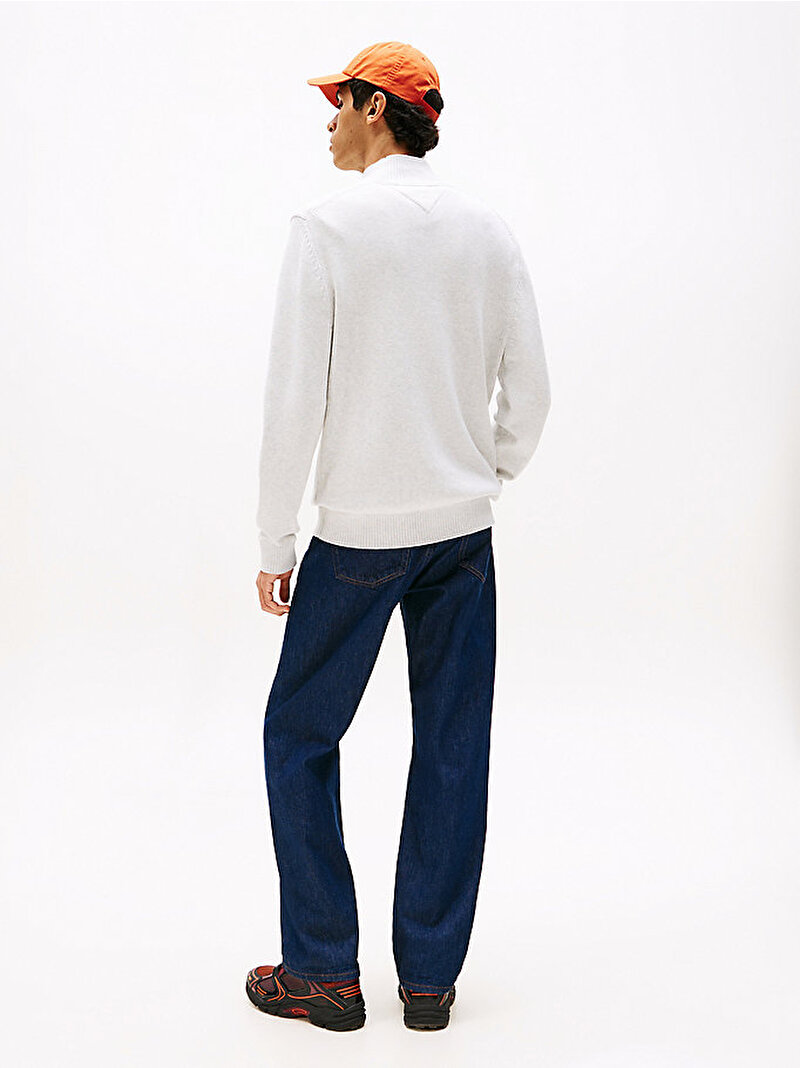 Erkek TJM Slim Essential Roll Kazak Gri DM0DM22096P09