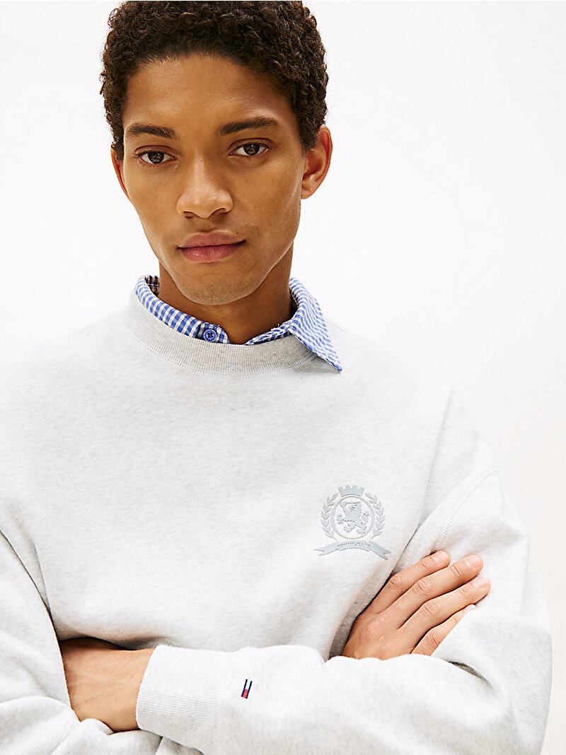 Erkek TJM 90s Washed Tonal Sweatshirt Gri DM0DM22084P09
