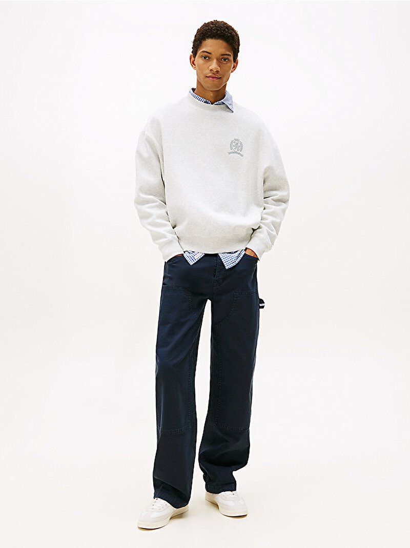 Erkek TJM 90s Washed Tonal Sweatshirt Gri DM0DM22084P09