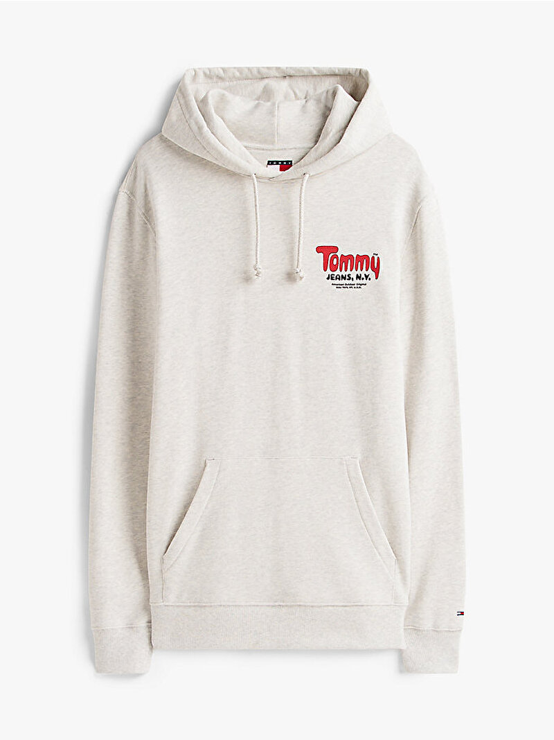 Erkek TJM Regular Font Play Hoodie Gri DM0DM22086P09