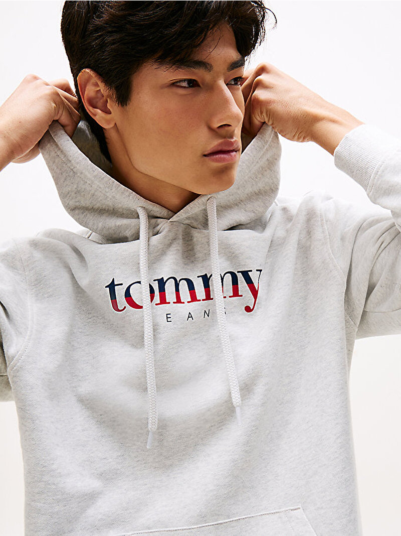 Erkek TJM Regular Dna Hoodie Gri DM0DM22113P09