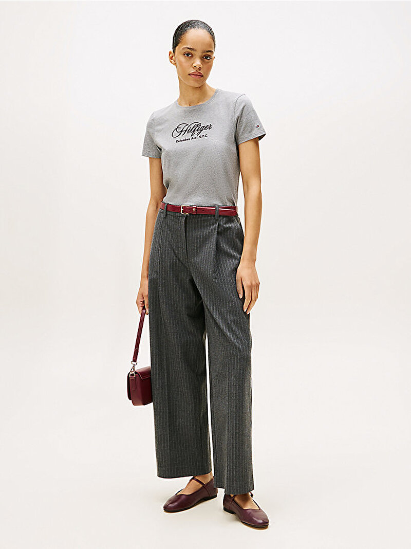 Kadın Regular C-nk T-shirt Gri WW0WW46120P61