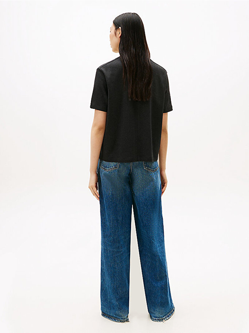 Kadın Modern Interlock Boxy T-shirt Gri WW0WW47458P4E