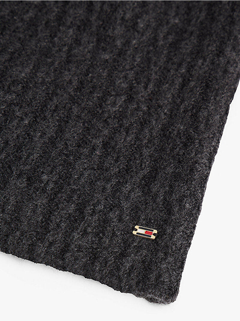 Kadın TH Cable Enamel Flag Bere Gri AW0AW17853BDS