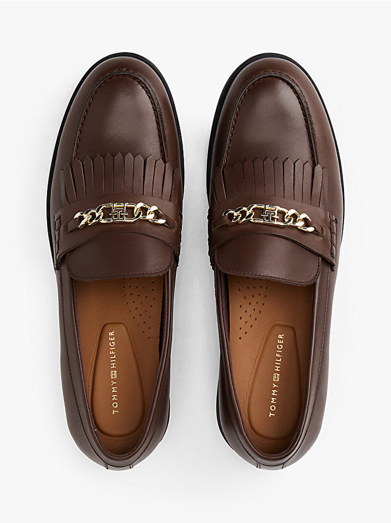 Kadın TH Chain Fringe Loafer Kahverengi FW0FW08971GV0