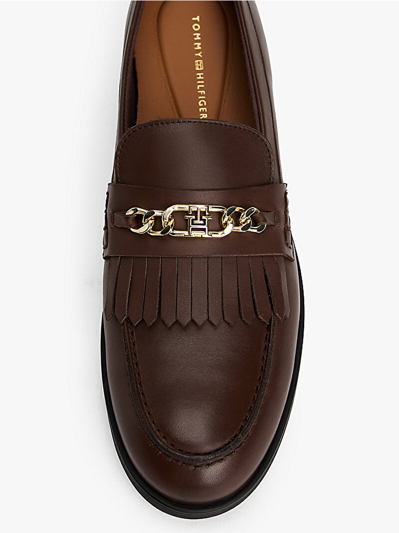 Kadın TH Chain Fringe Loafer Kahverengi FW0FW08971GV0