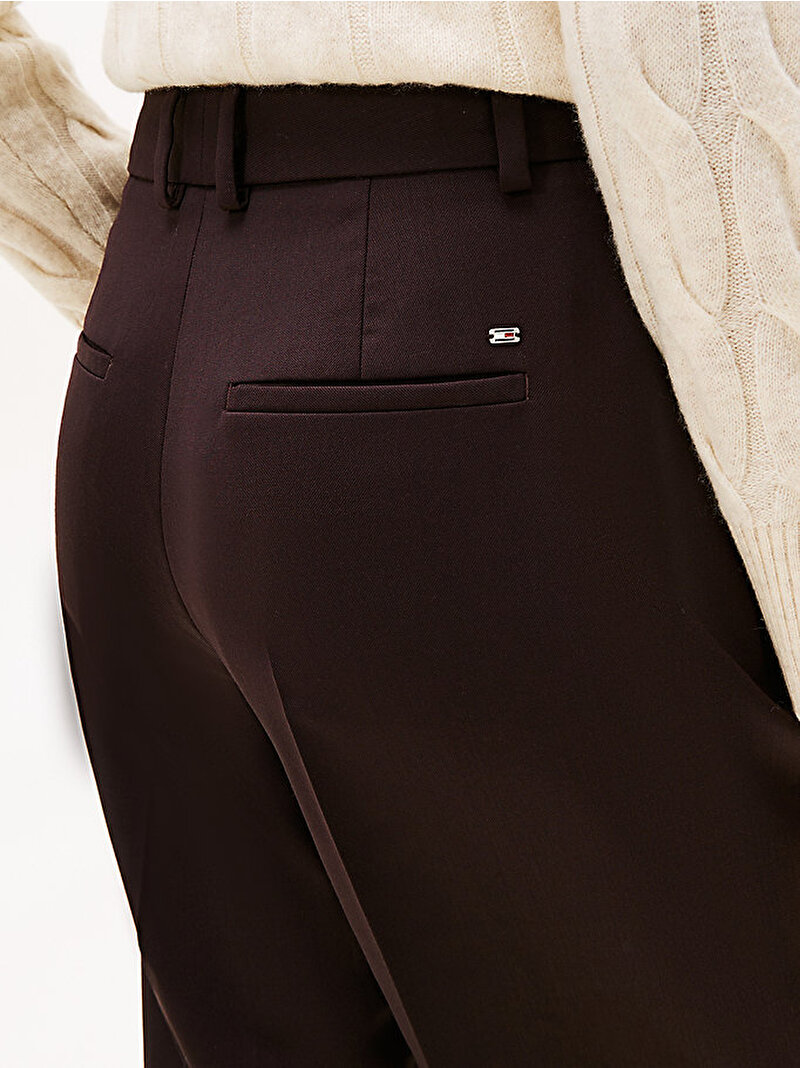 Kadın Timeless Wool Slim Pantolon Kırmızı WW0WW48353XIH