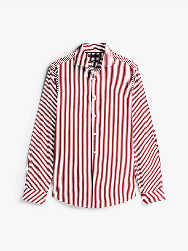 Erkek Bold Stripe Gömlek Kırmızı MW0MW40791XIT