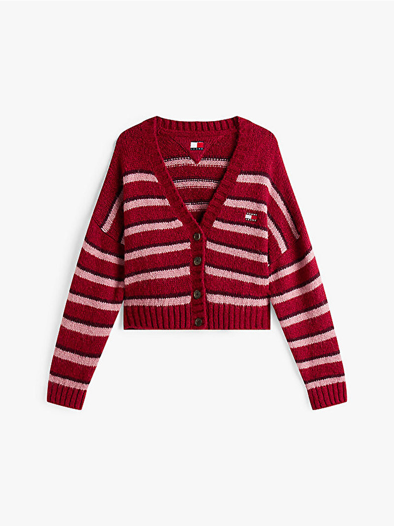 Kadın TJW Badge Stripe Hırka Kırmızı DW0DW21678XJP