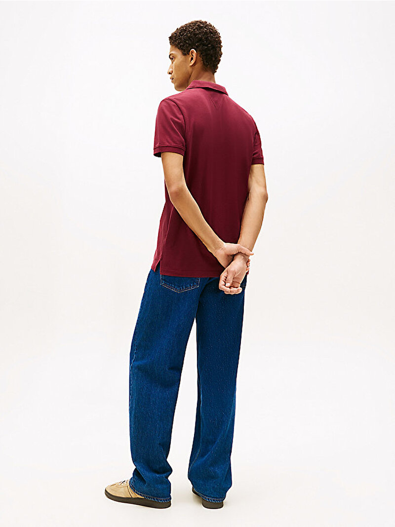 Erkek TJM Slim Placket Polo T-shirt Kırmızı DM0DM20676XIU