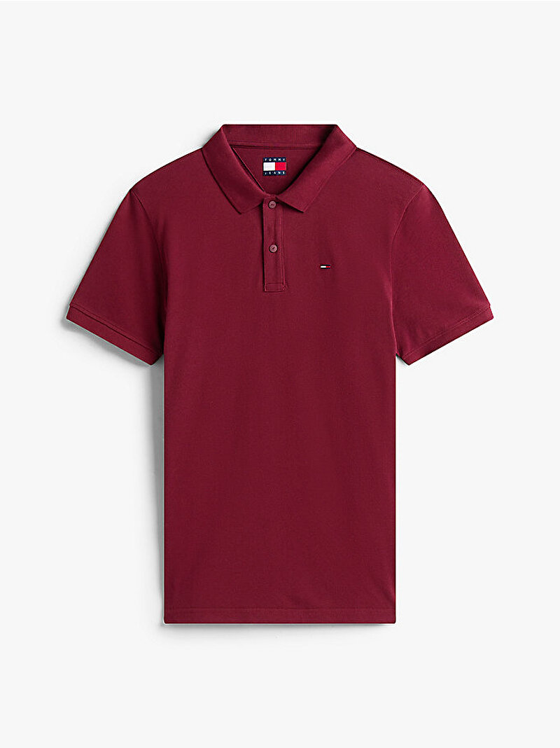 Erkek TJM Slim Placket Polo T-shirt Kırmızı DM0DM20676XIU