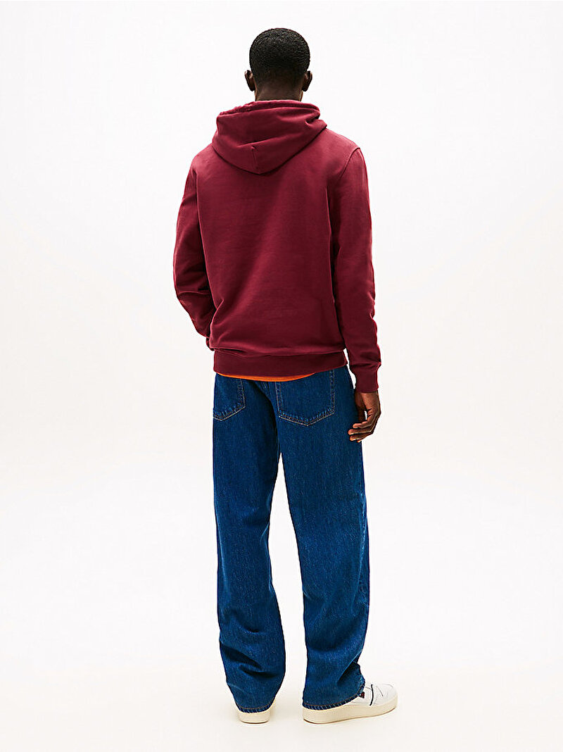 Erkek TJM Regular Font Play Hoodie Kırmızı DM0DM22086XIU