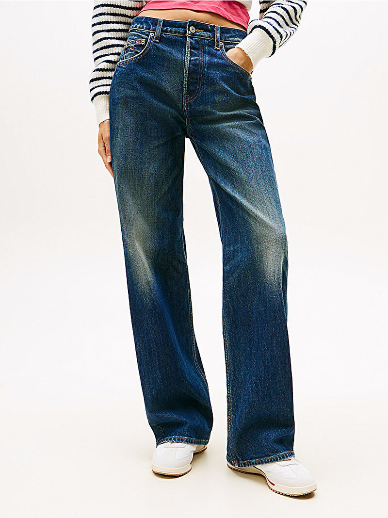 Kadın Mia Relaxed Straight Jean Pantolon Lacivert DW0DW221341BK