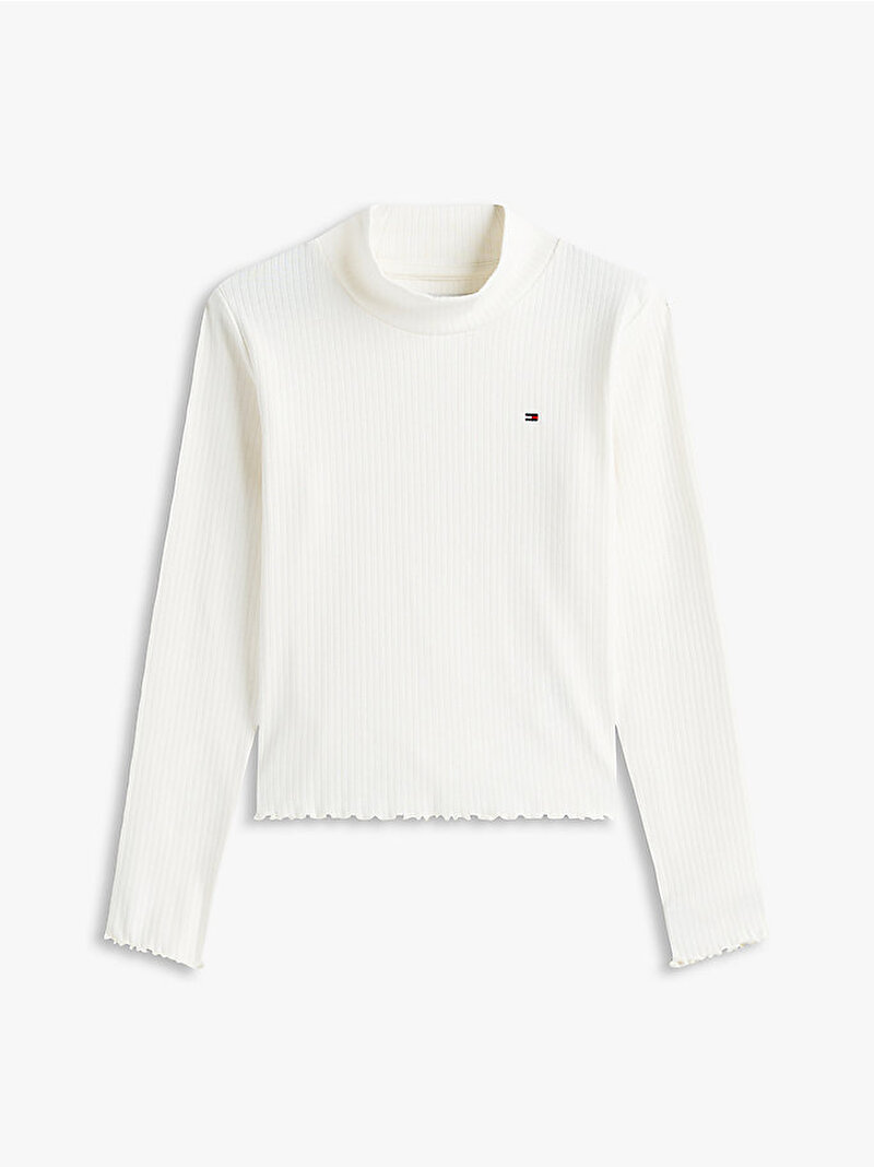 Kız Çocuk Mock Neck Kazak Beyaz  KG0KG08802YA8