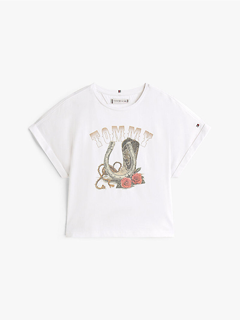 Kız Çocuk Fun Graphic T-shirt Beyaz  KG0KG08995YBR