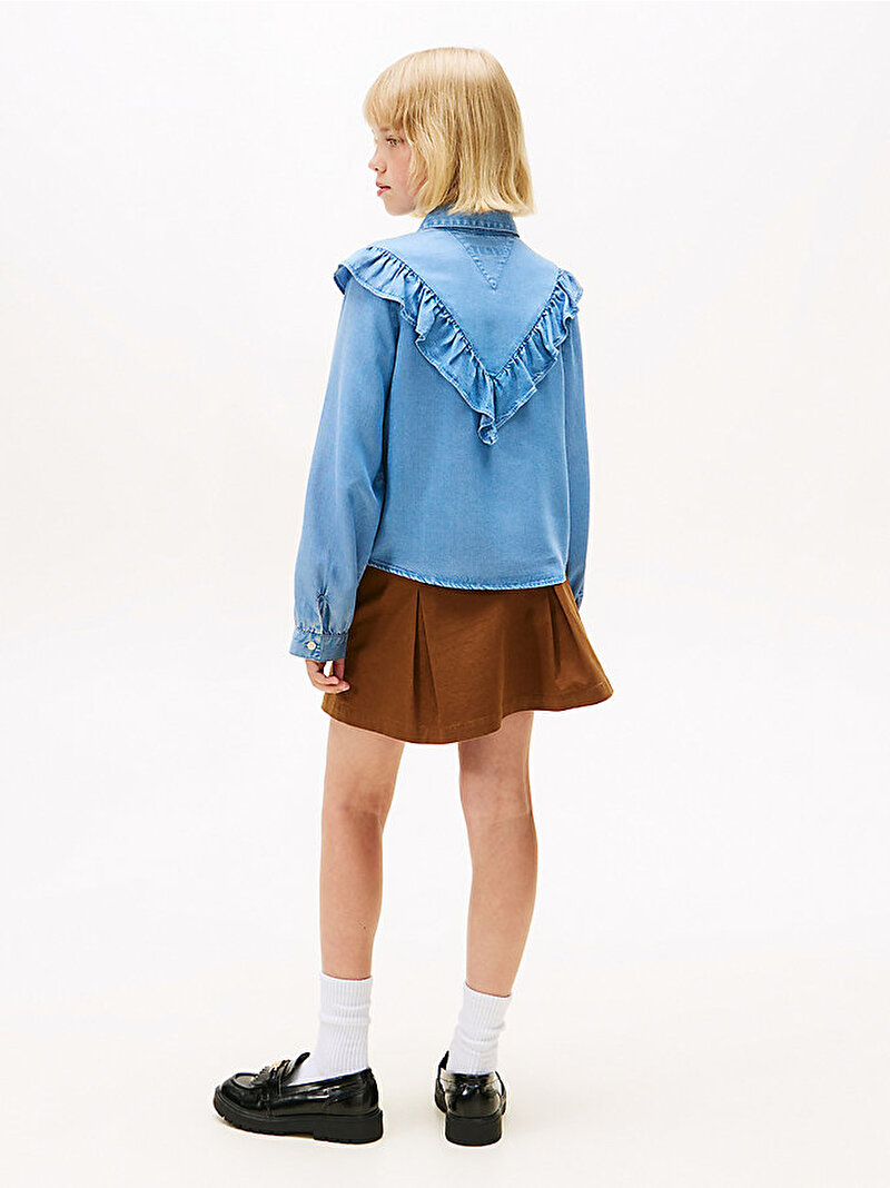Kız Çocuk Ruffle Bluz Mavi  KG0KG090261CD